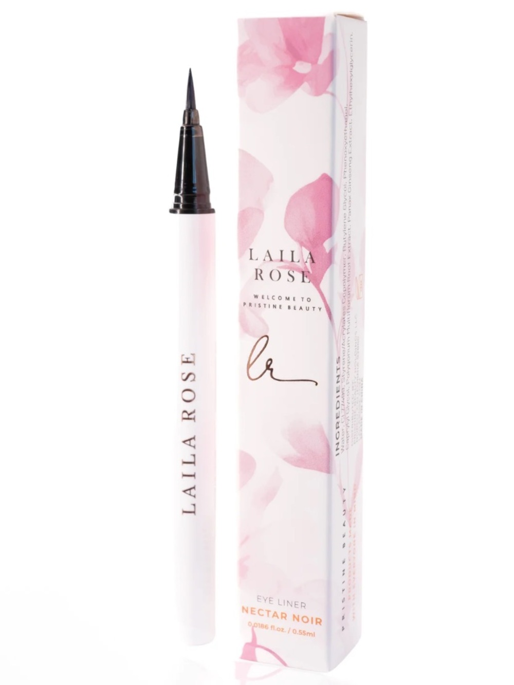 Laila Rose Liquid Felt-Tip Eyeliner Nectar Noir Black New in Box Full Size